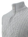 Pánsky rozopínateľný sveter Golf krátky zips Pologolf Vlna Svetlo Sivá veľ. M Kód výrobcu Sweter męski rozpinany Golf krótki zamek