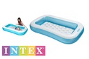 Прямоугольный надувной бассейн 166 см INTEX синий