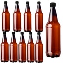 ПЭТ-бутылка 1л для пива, сидра, вина, коричневого цвета x10 наборов