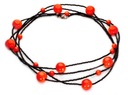Ожерелье Kiara с длинными оранжевыми стеклянными бусинами