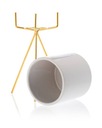 Элегантная керамическая крышка для цветочного горшка, белая, золотая подставка для цветов, ножки 13 см