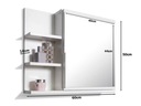 Kúpeľňová skrinka so zrkadlom a policami Biela Šírka nábytku 60 cm