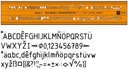 Лениарский шаблон букв/цифр, 2,5 мм, курсив