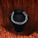 Ожерелье Бусины Длинный стеклянный жемчуг Матово-серебристый оттенок