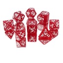 НАБОР ИЗ 8 КРАСНЫХ РОЖДЕСТВЕНСКИХ КУБИКОВ ДЛЯ РПГ