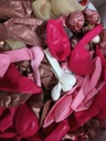 Набор воздушных шаров розового цвета фуксия и золотая роза