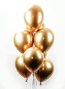 Большие свадебные шары из золотого металлического хрома