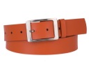 КОЖАНЫЙ Ремень женский широкий ОРАНЖЕВЫЙ 4см