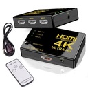 АКТИВНЫЙ ПЕРЕКЛЮЧАТЕЛЬ для 3-х разъемов HDMI 4K РАЗВЕТВИТЕЛЬ