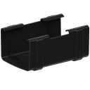 KROP КВАДРАТНЫЙ СОЕДИНИТЕЛЬ ДЛЯ ЖЕЛОБА ПВХ 135 ЧЕРНЫЙ 9005
