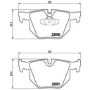 ZAPATAS BREMBO XTRA PARTE TRASERA BMW 3 E90, 3 E91, 3 E92, 3 E93, X1 E84 2.0D-3.0D P 0 