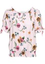 DA58 БЛУЗКА ЖЕНСКАЯ BONPRIX CARMEN FLOWERS 32/34 РОЗОВАЯ