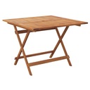 vidaXL Skladací záhradný stôl, 90x90x75 cm, masívne akáciové drevo