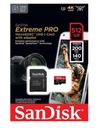 SANDISK PAMÄŤOVÁ KARTA EXTREME PRO MICRO SDXC 512 GB 200 / 140 MB/S UHS-I U3 Typ karty SDXC