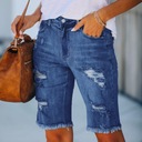 dámske džínsy s odreninami v štýle ulice,S Veľkosť S