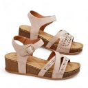 БЕЖЕВЫЕ ЖЕНСКИЕ САНДАЛИИ RIVER 39