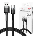 Feegar USB-C Type C Quick Charge 3.0, нейлоновый кабель 5А