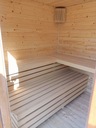 Sauna ogrodowa zewnętrzna, domek saunowy, domowe spa, producent Szerokość produktu 223 cm