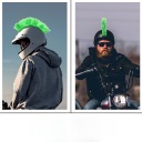 DECOR MOHAWK NA HELM MOTORCYCLE GREEN Z HIGH QUALITIES MATERIALU  photo 14