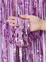 Декоративная штора фиолетовая слива