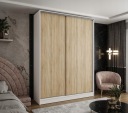 ШАФА КУПЕ 2D 100х250 ЧОРНА+БІЛА - ВИСОКА