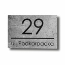 ДОСКА АЛЮМИНИЕВАЯ АДРЕСНАЯ ТАБЛИЧКА НОМЕР ДОМА ДИБОНД 3ММ УФ БЕТОН 30Х20