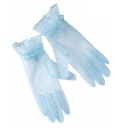 ПЕРЧАТКИ ЖЕНСКИЕ КОРОТКИЕ СИНИЕ, ПРОЗРАЧНЫЕ 885
