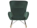 Fotel bujany welurowy zielony ELLAN Liczba krzeseł w zestawie 1