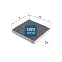 UFI FILTROS FILTRO DE CABINA DE CARBON 