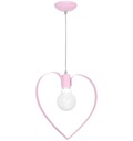 LAMPA SUFITOWA WISZĄCA DZIECIĘCA ŻYRANDOL LED E27 DLA DZIECI SERCE RÓŻOWA