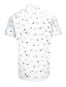 Bielo-béžová košeľa Krátky Rukáv 44/182-188 Značka Quickside