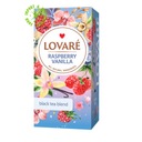 Чай Lovare черный с добавками Малина и Ваниль 24 пакетика по 2г