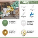 Воздушная гирлянда Оливково-зеленые Золотые воздушные шары