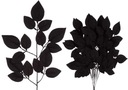 12 X LIŚĆ LIŚCIE RÓŻY CZARNE 48 CM