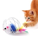 ИГРУШКА ДЛЯ КОТА МЫШЕЧНЫЙ ШАРИК С ПЕРЬЕВОЙ ПОГРЕМКОЙ