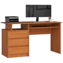 Отдельно стоящий офисный стол из ольхи с ящиками 135 см.