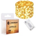 100 СВЕТОДИОДНЫХ ПРОВОДНЫХ ФОНАРИ РОЖДЕСТВЕНСКАЯ ЕЛКА БАТАРЕИ МИКРО НАПРЯЖЕННЫЕ ФОНАРИ ТЕПЛЫЙ БЕЛЫЙ