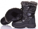 СНЕЖНЫЕ БОТИНКИ ЖЕНСКИЕ С МЕХОМ, ТЯЖЕЛЫЕ С УТЕПЛЕНИЕМ НА ПЛАТФОРМЕ, Сплошной ЧЕРНЫЙ
