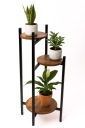 СТАНДАРТ FLOWER METAL FLOWER STANDER OAK RUSTIC LOFT 80 см