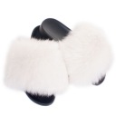 Женские шлепанцы с мехом белой лисы 41