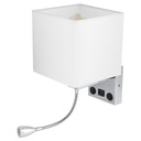 Светодиодный настенный светильник Современный тканевый абажур USB