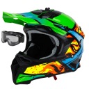 МОТОЦИКАЛЬНЫЙ ШЛЕМ HORN H303 CROSS QUAD + ОЧКИ L