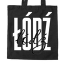 черная сувенирная сумка Лодзь