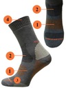 6 пар термомахровых треккинговых носков, серый камуфляж, хлопок, 6 пар в подарок