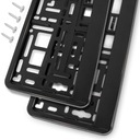 РАМКИ ДЛЯ НОМЕРНЫХ ЗНАКОВ, ЧЕРНЫЕ МАТОВЫЕ, НАБОР РАМОК 2ШТ.