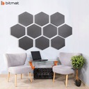 PANEL Akustyczny ŚCIENNY Tłumiący Absorber HEXAGON sześciokąt Bitmat 3cm