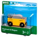 BRIO WORLD VLÁČIKOVÁ LANOVKA S DREVENOU FIGÚRKOU SLONA 33969