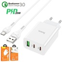 Szybka ładowarka sieciowa USB Typ C PD20W QC3.0 3A