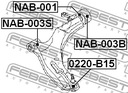 NAB-001 FEBEST BUSHING REAR LEVER FRONT photo 3 - milautoparts-fr.ukrlive.com