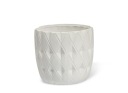 Цветочный горшок 12,5 х 12 см белая керамика